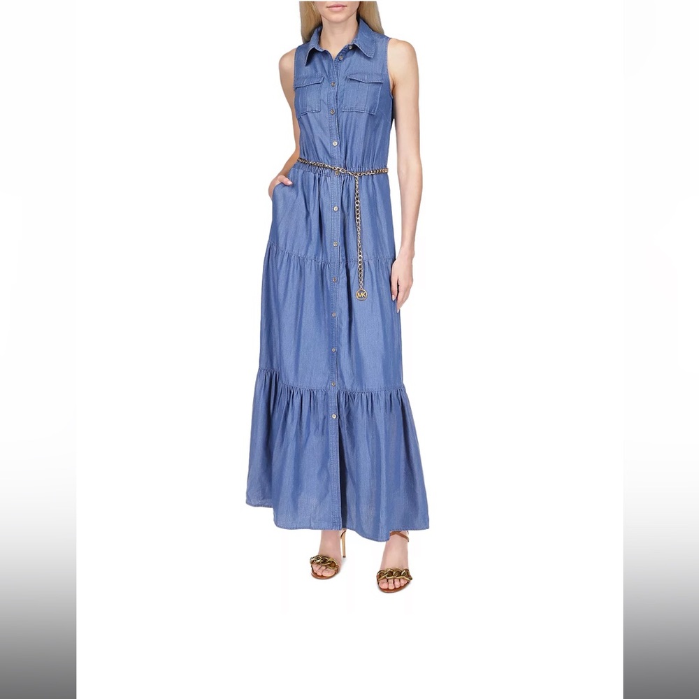 MICHAEL Michael Kors
Tiered Chambray Dress
